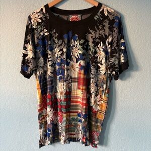 Johnny Was Ona Raglan Short Sleeve Tee Floral